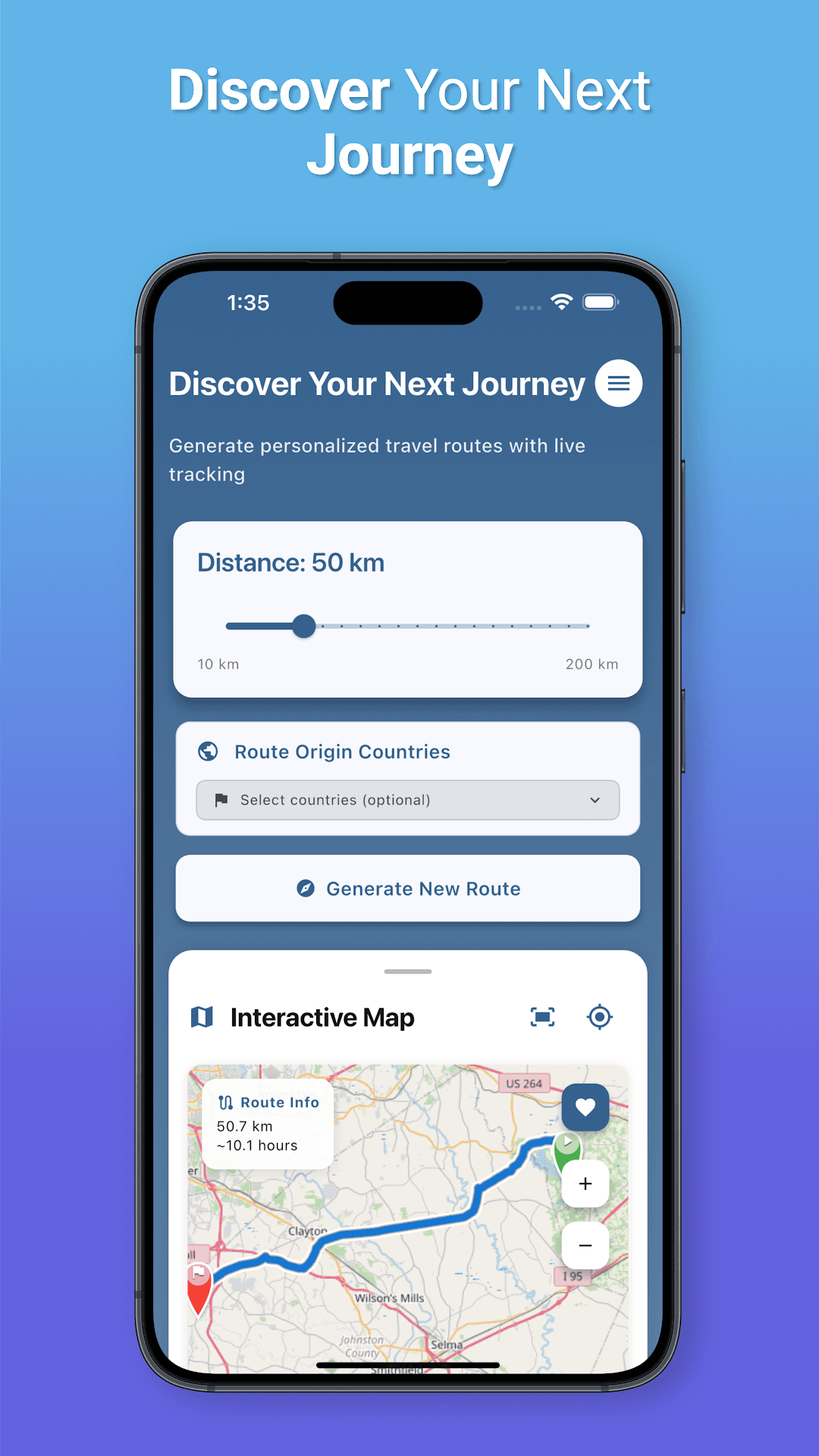 Trevola app screen
