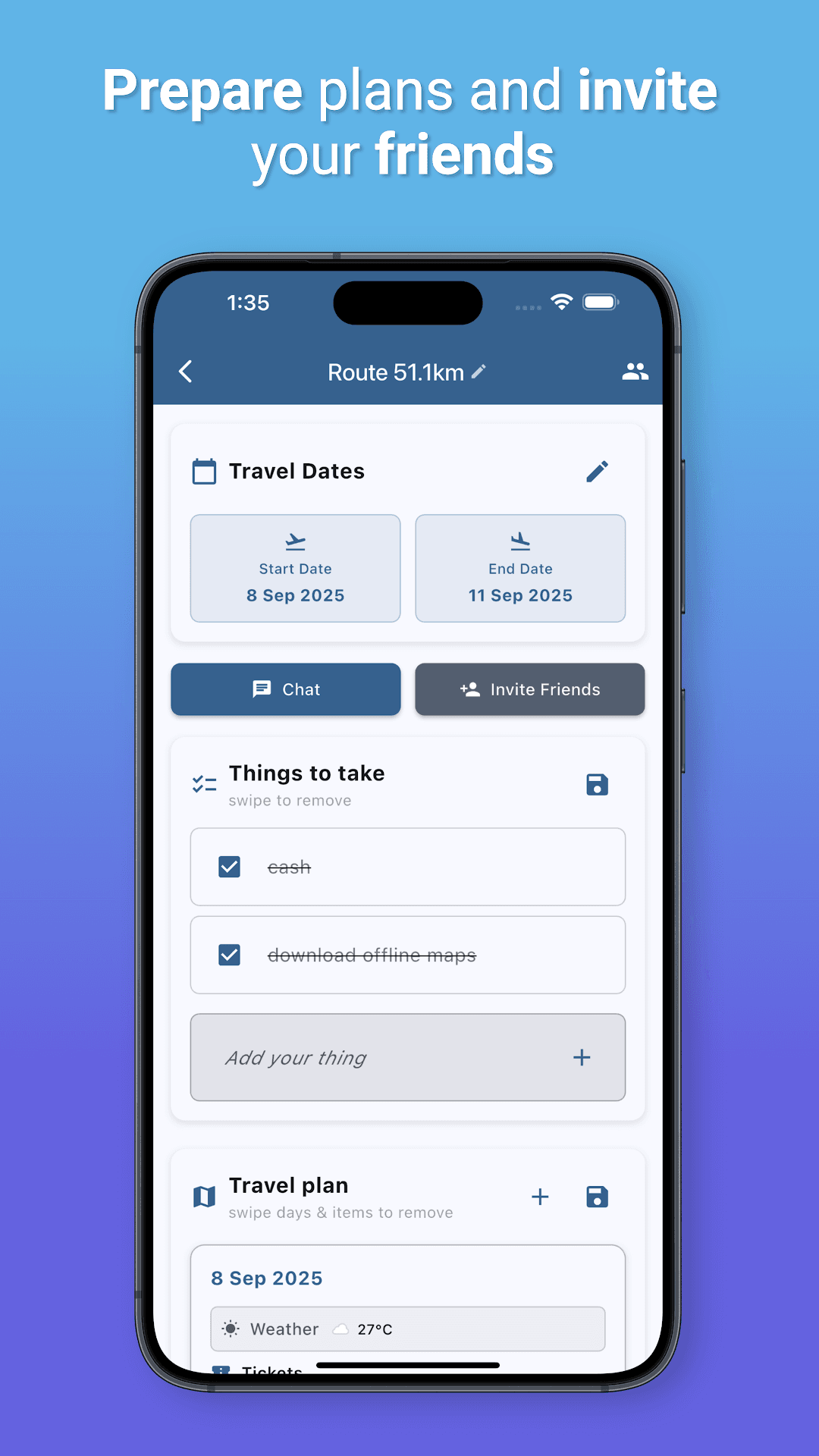 Trevola app screen